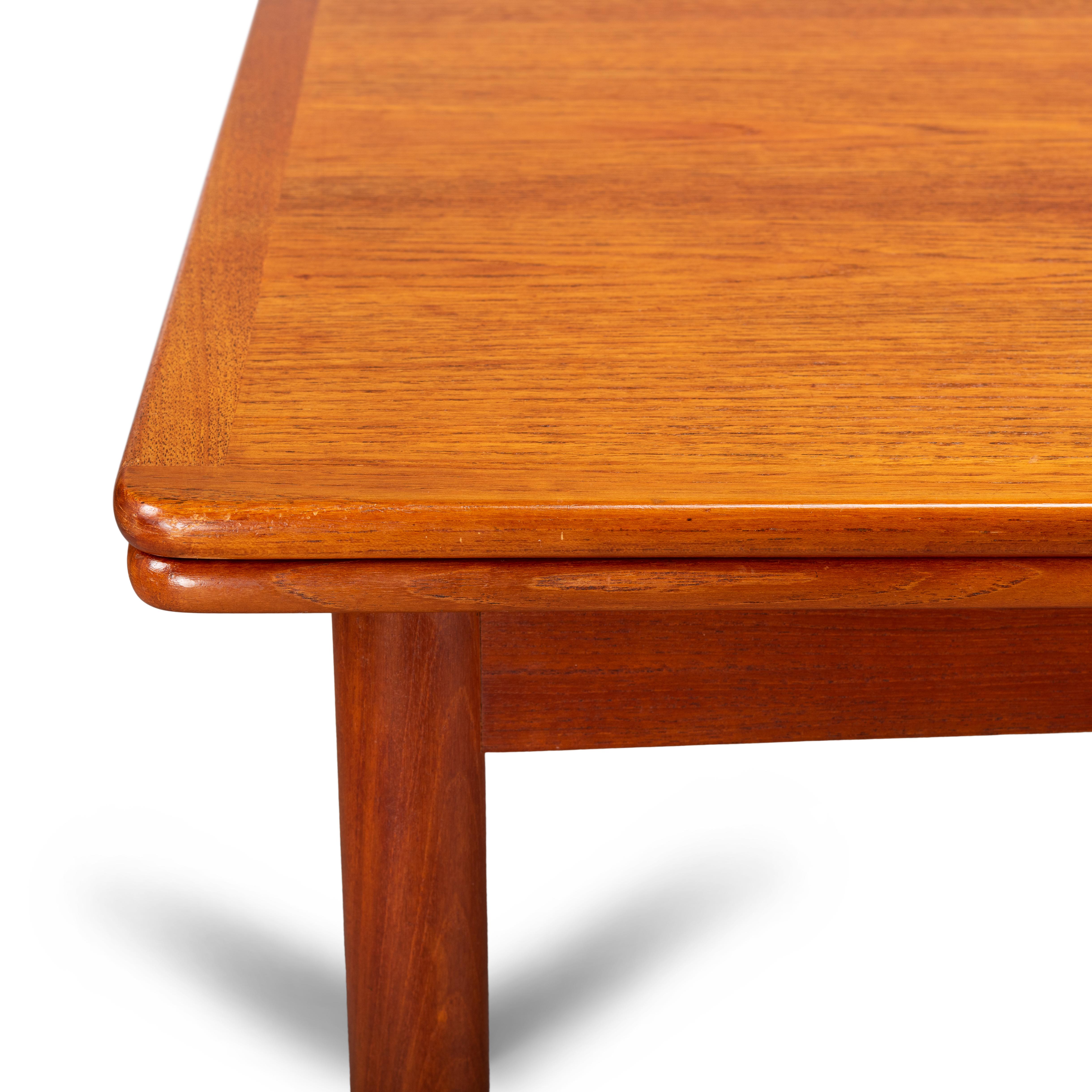 Veneer Danish Teak Extendable Dining Table, 1960s For Sale