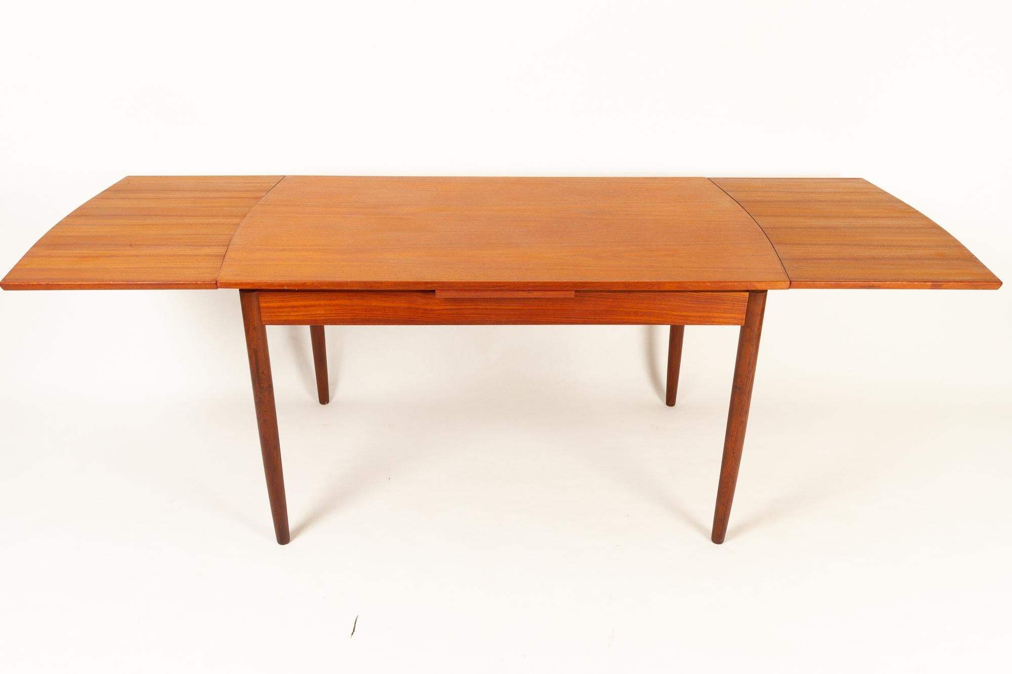 Danish Teak Extendable Dining Table, 1960s 3