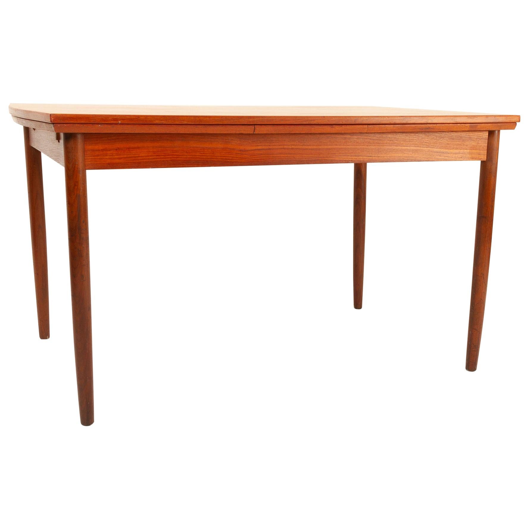 Danish Teak Extendable Dining Table, 1960s