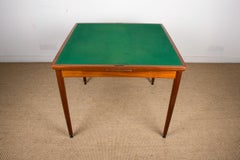 Danish Teak Extendable & Reversible Side Dining or Card Table by Poul Hundevad
