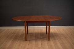 Danish Teak Extendable Round Dining Table