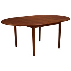 Danish Teak Extendable Round Dining Table