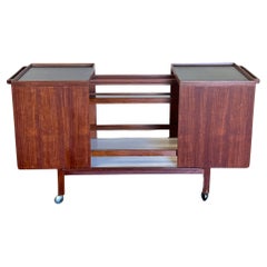 Danish Teak Extending Bar Cart by Niels Erik & Glasdam Jensen, 1960s