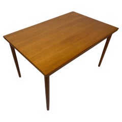 Danish Teak Extending Dining Table, Mid Century 1960s