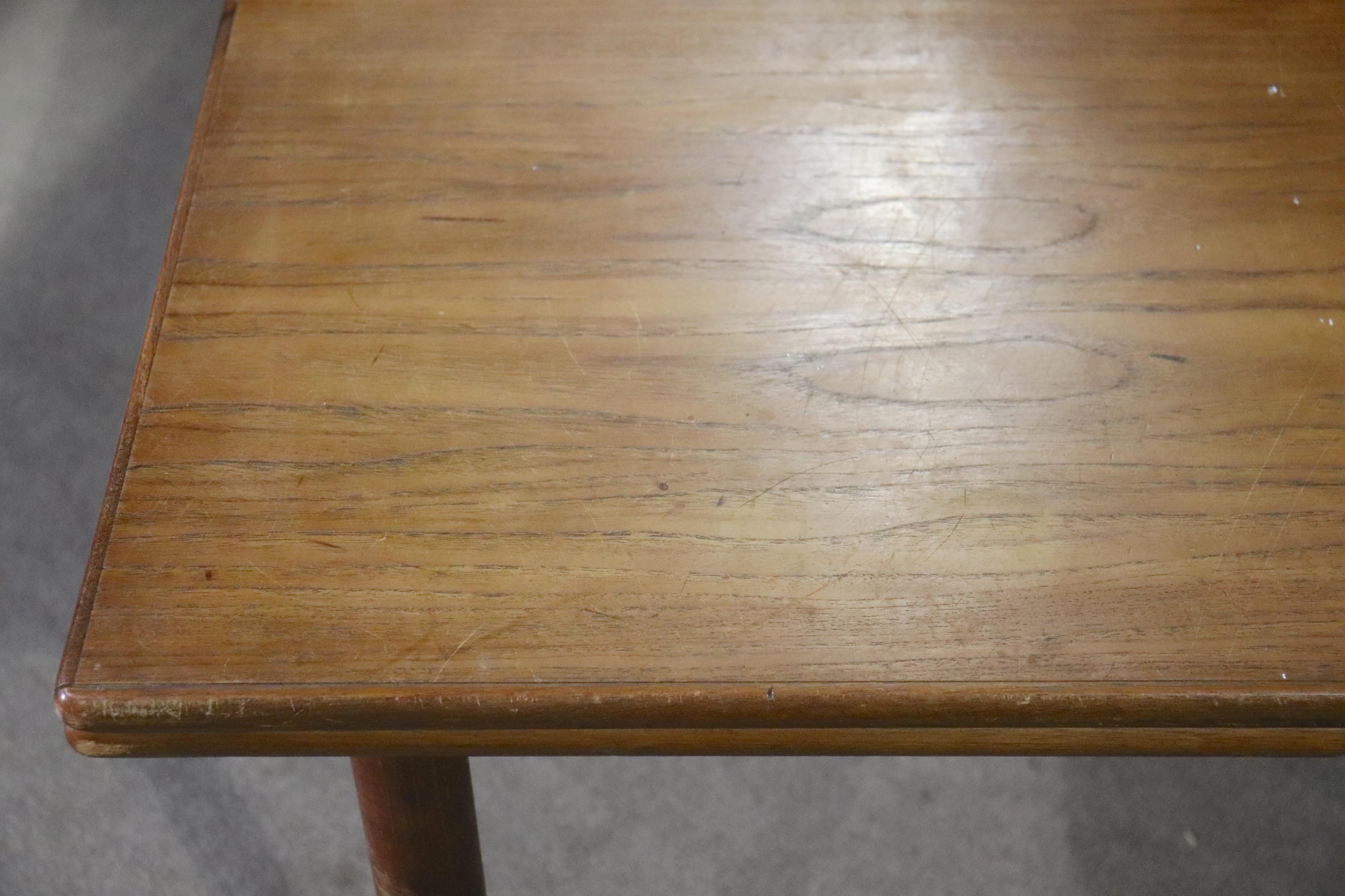 Danish Teak Extending Table For Sale 5