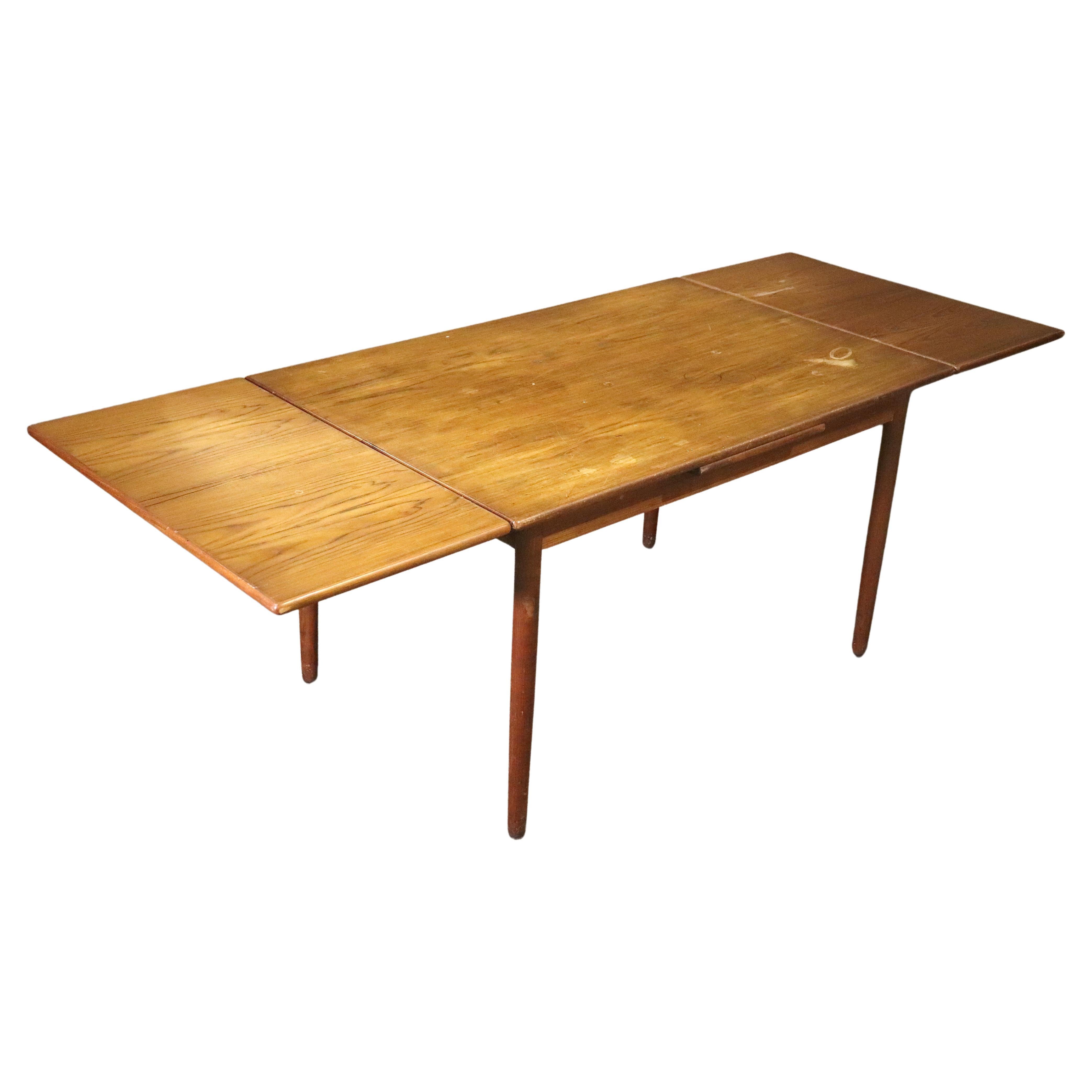 Danish Teak Extending Table For Sale