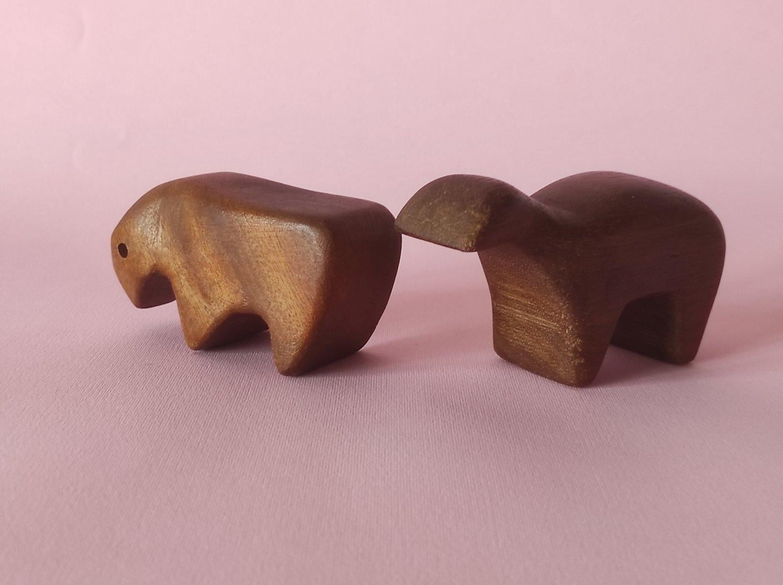 Dänische Teakholzfiguren 1950er Jahre (Mitte des 20. Jahrhunderts) im Angebot