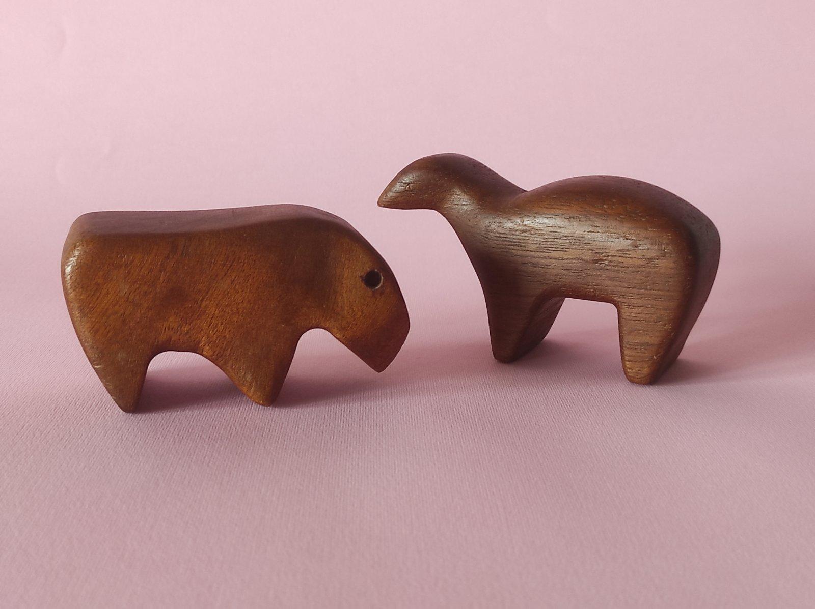 Dänische Teakholzfiguren 1950er Jahre im Angebot 1