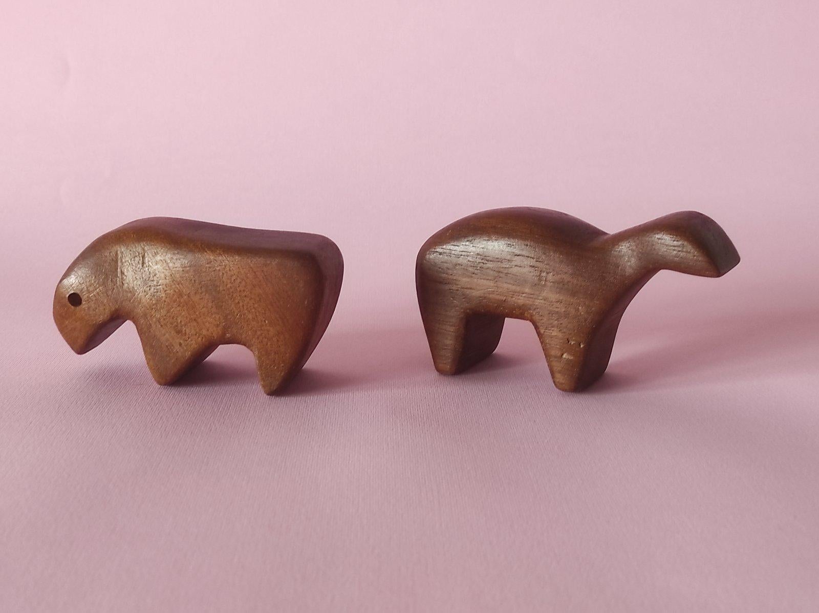 Dänische Teakholzfiguren 1950er Jahre im Angebot 2