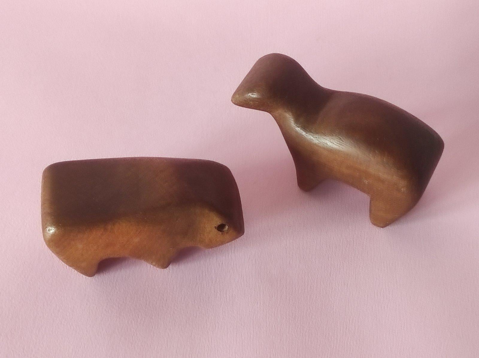 Dänische Teakholzfiguren 1950er Jahre im Angebot 3
