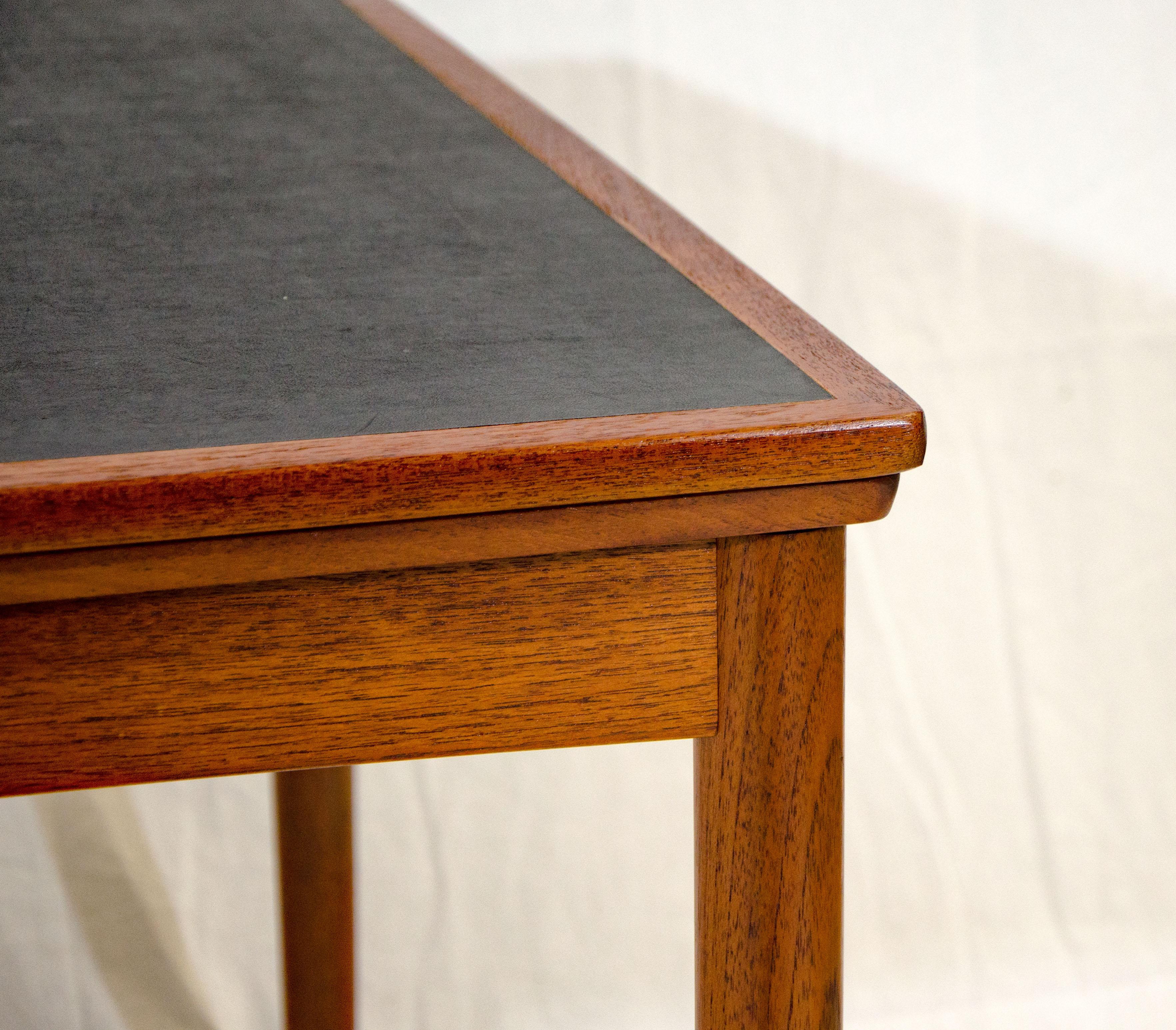 Danish Teak Flip-Top Card, Game, or Breakfast Table by Hundevad 5