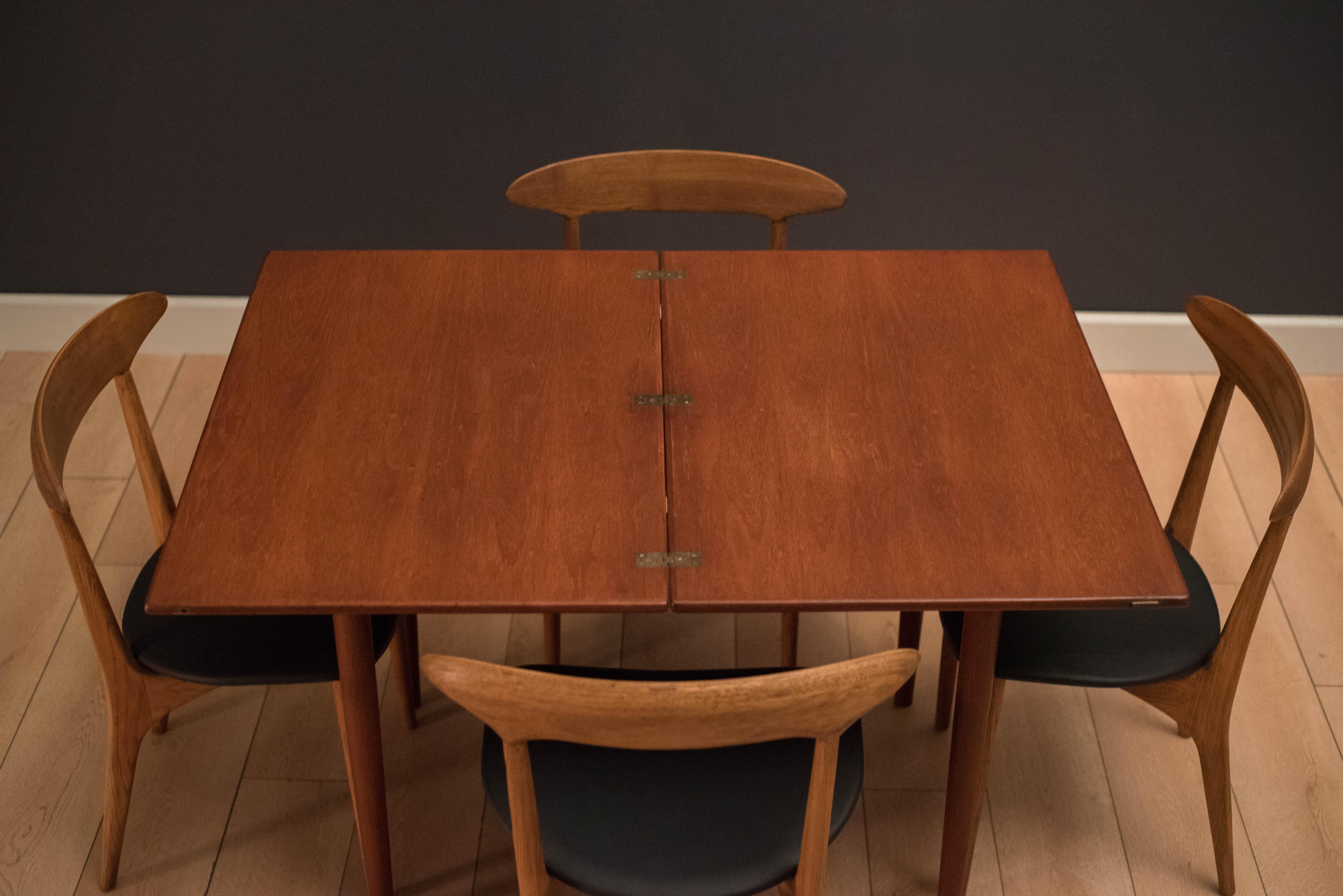 American Danish Teak Flip Top Dining Table by Borge Mogensen