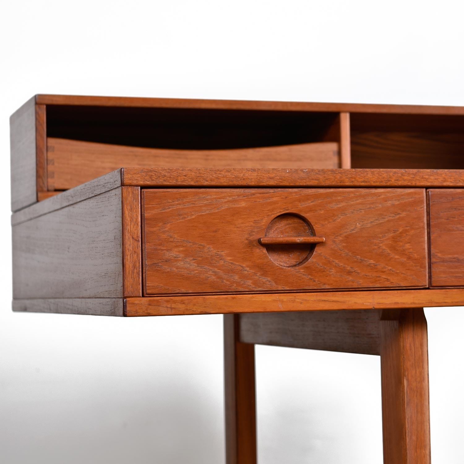Danish Teak Flip-Top Partners Desk with Bookcase Cabinets by Peter Lovig Nielsen 6