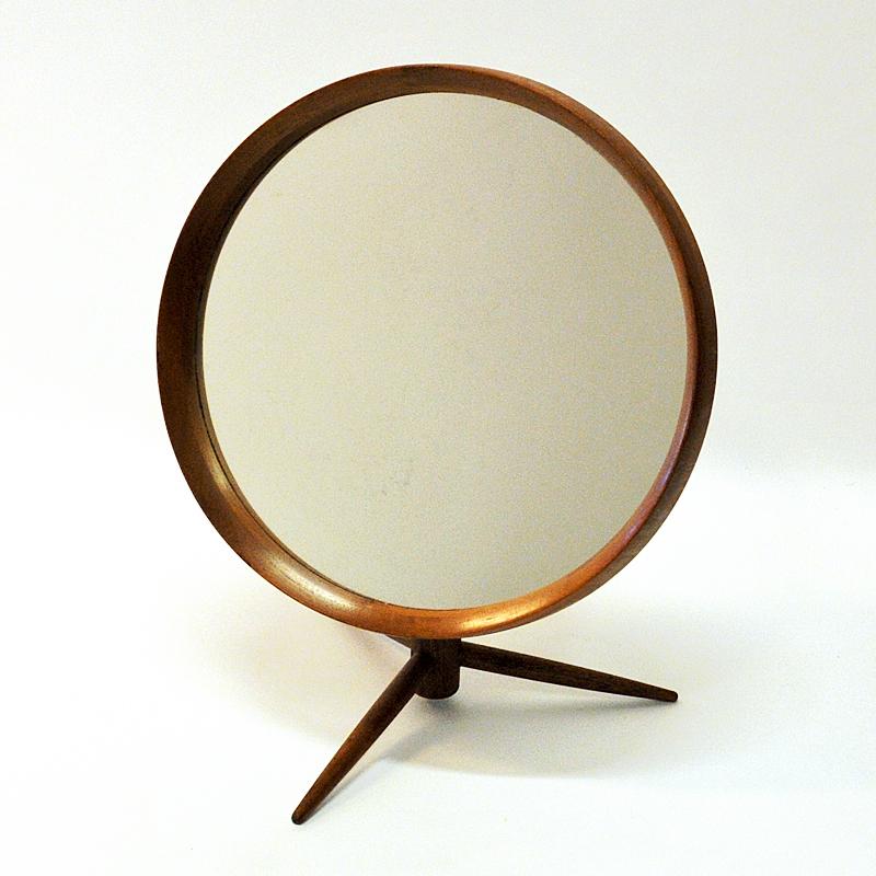 Mid-20th Century Danish Teak Flip-Top Table Mirror by Pedersen & Hansen, Denmark, 1960s