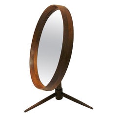 Danish Teak Flip-Top Table Mirror by Pedersen & Hansen, Denmark, 1960s