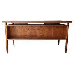 Danish Teak Floating Bookshelf Desk by IB Kofod Larsen