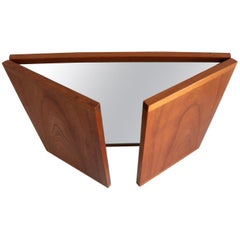 Danish Teak Foldable Wall Mirror by Kai Kristiansen for Aksel Kjersgaard, 1960s