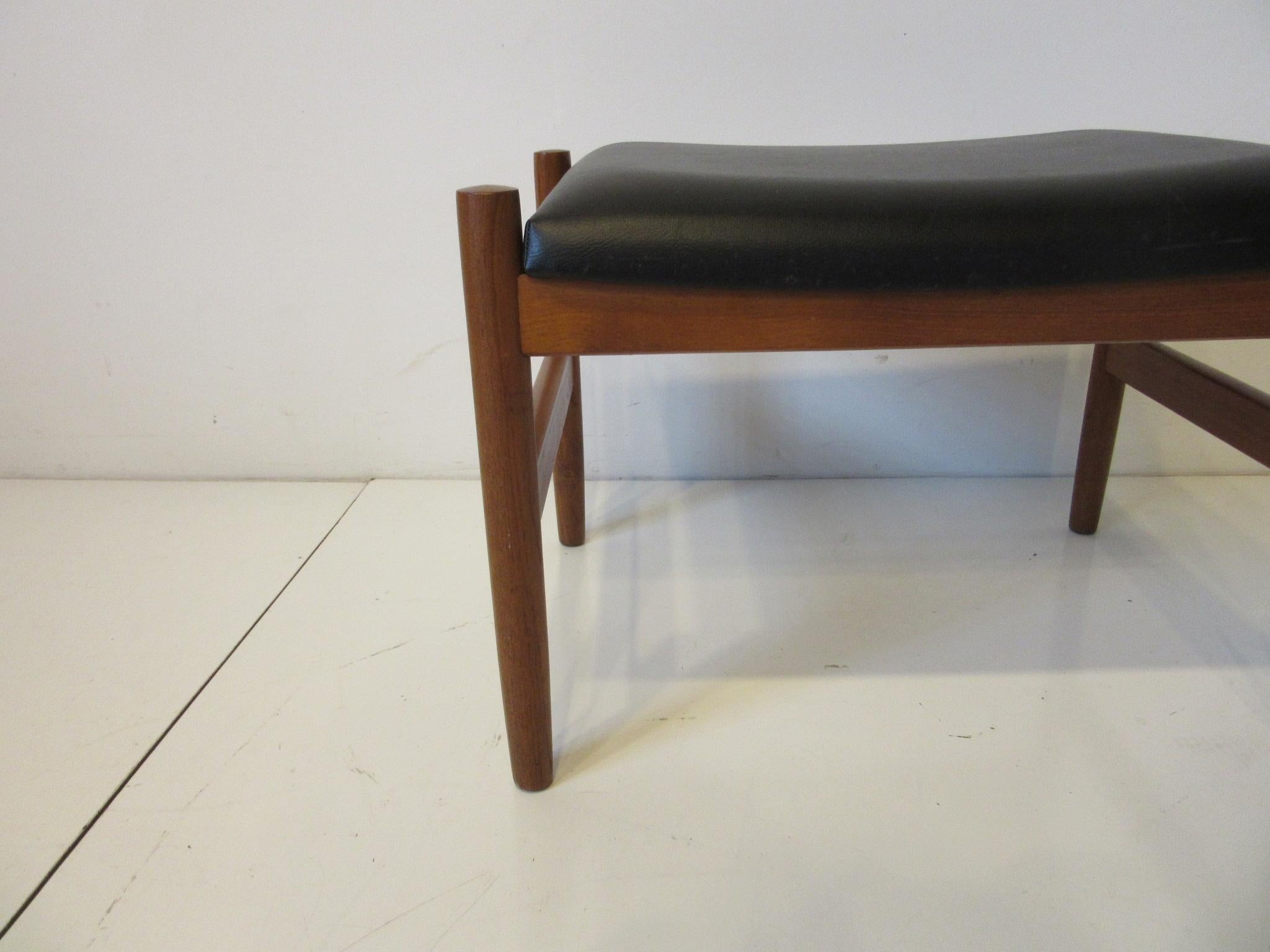 Mid-Century Modern Danish Teak Foot Stool by Hugo Frandsen for Spottrup