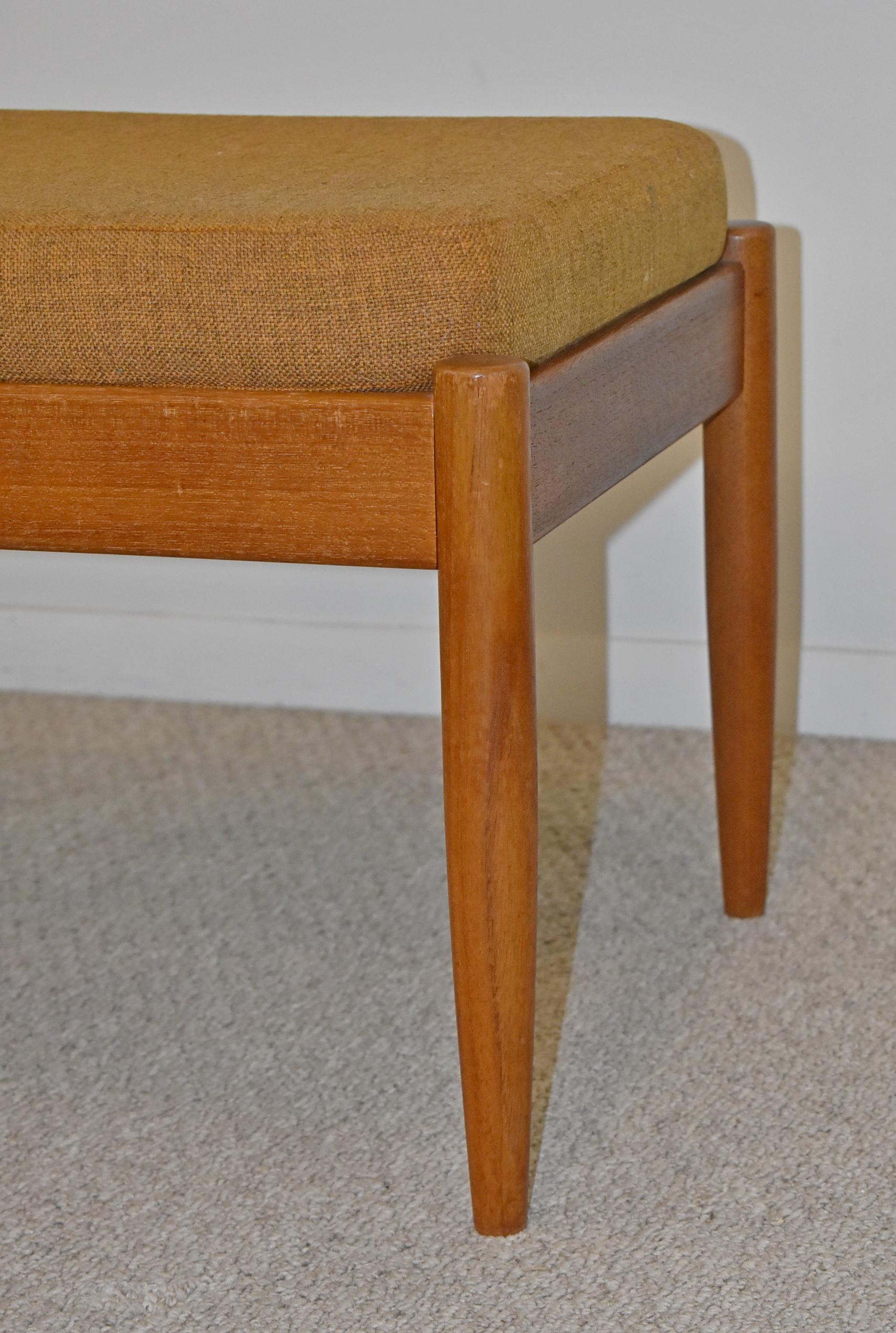 Danish Teak Foot Stool by Povl Dinesen In Good Condition For Sale In Toledo, OH