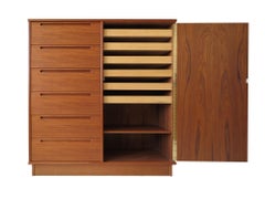 Danish Teak Gentleman’s Chest / Armoire by Nils Jonsson for Torring