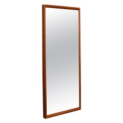 Vintage Danish Teak Hanging Wall Mirror by Aksel Kjersgaard