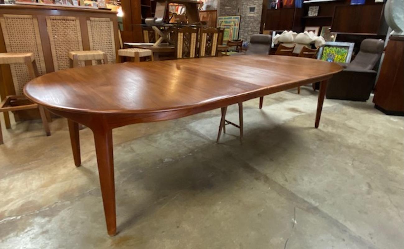 Danish Teak Henning Kjærnulf Extension Dining Table Model 62 for Sorø Stole 2