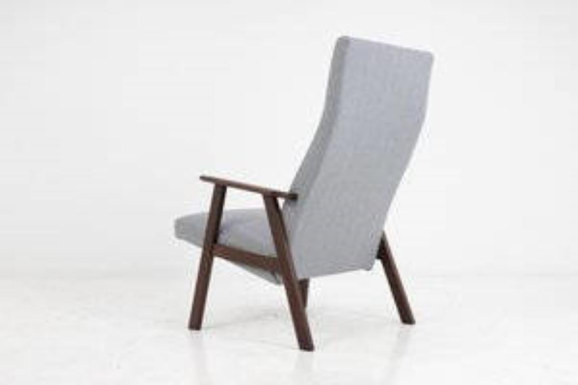 Mid-Century Modern Danish Teak Highback Easy Chair, 1960s For Sale