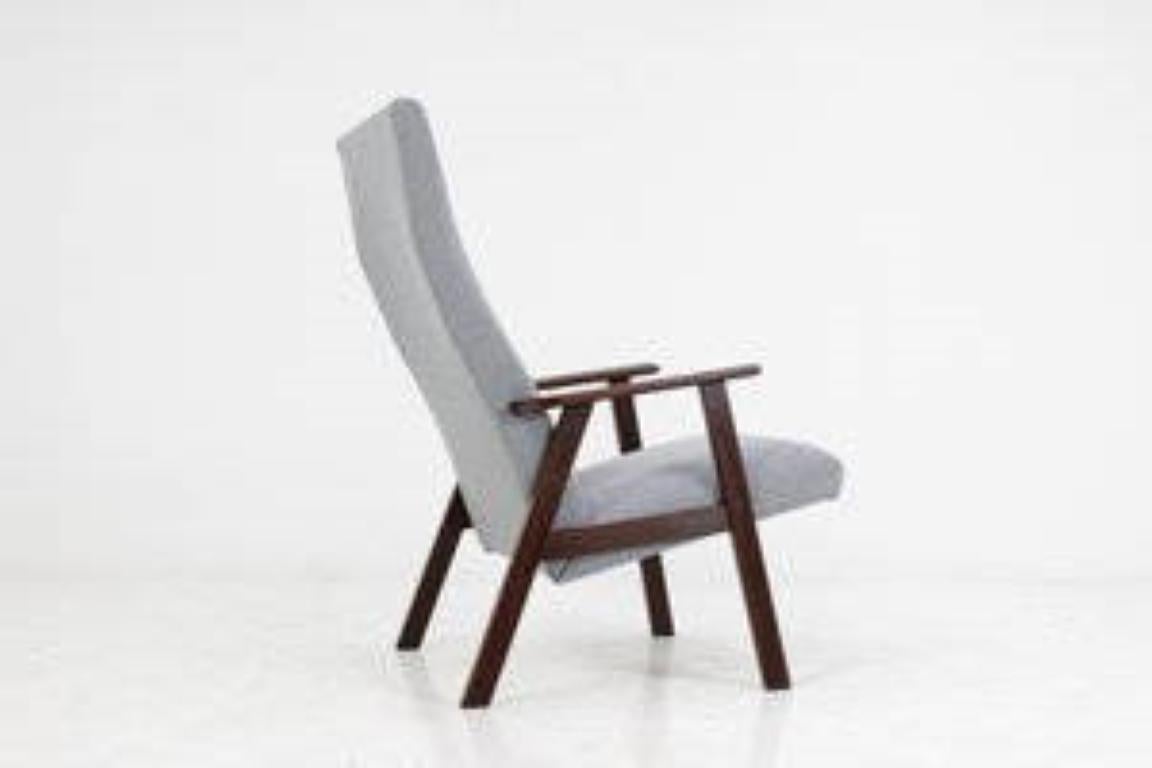Mid-20th Century Danish Teak Highback Easy Chair, 1960s For Sale