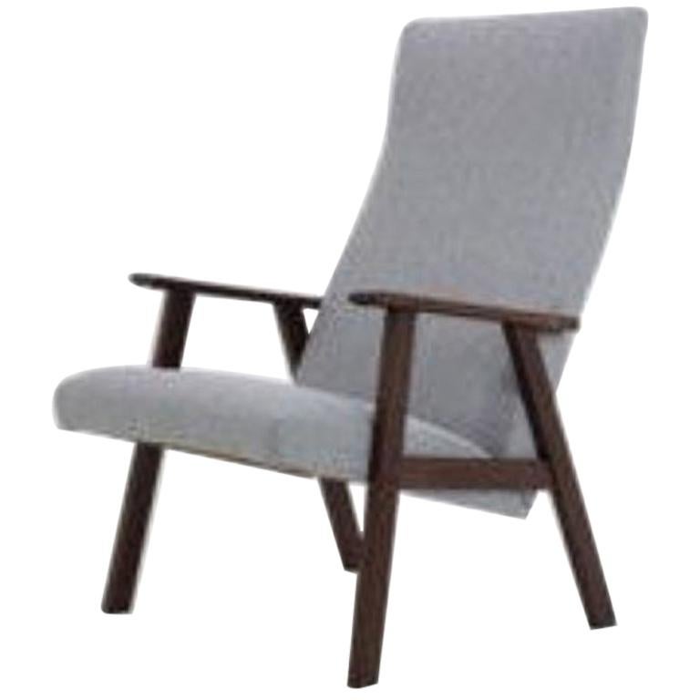 Danish Teak Highback Easy Chair, 1960s For Sale