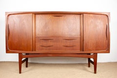 Danish teak Highboard by Ærthoj Jensen and Mølholm Herning 1960s.