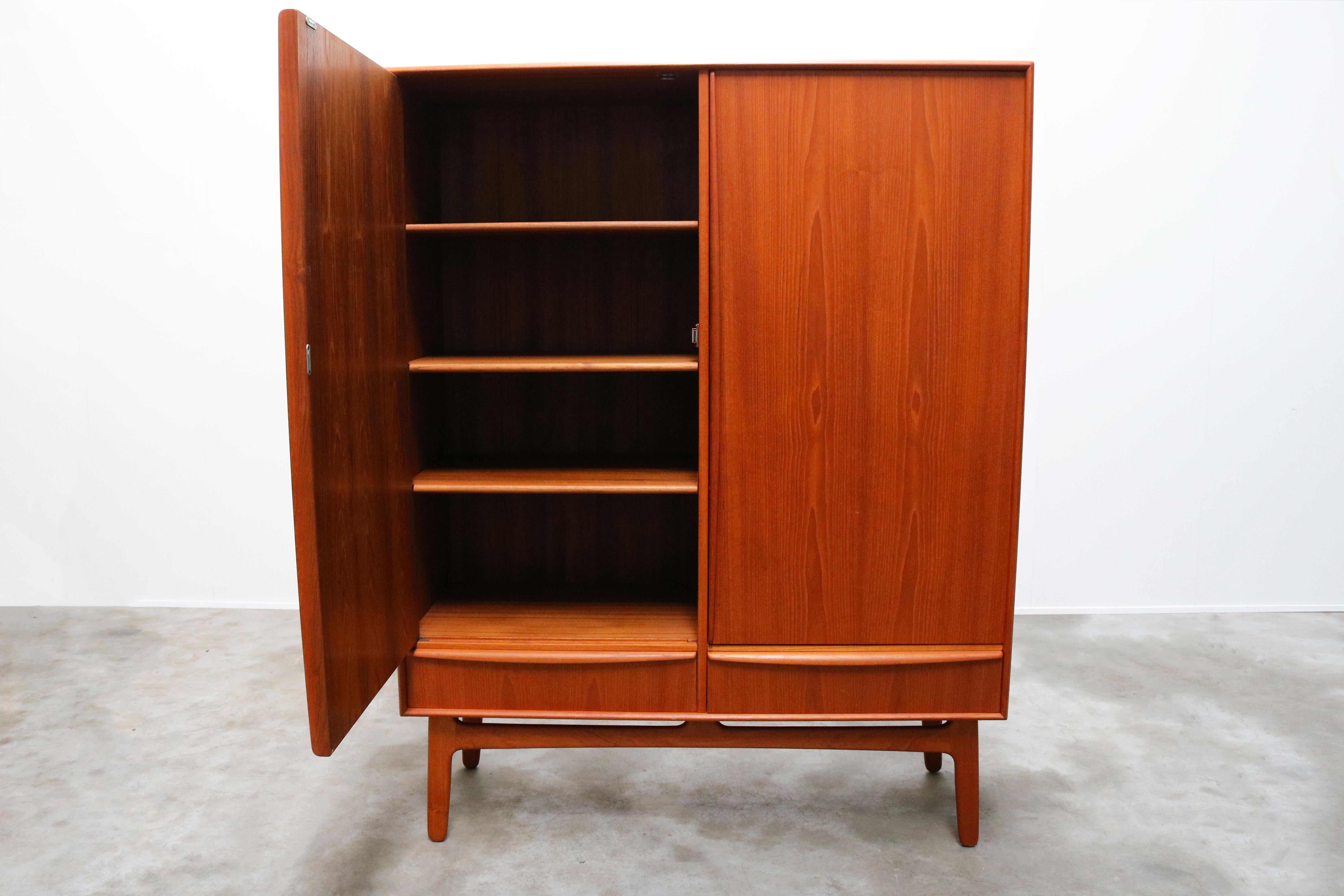 Mid-Century Modern Danish Teak Highboard / Cabinet by Svend Aage Madsen for K. Knudsen & Son 1950s