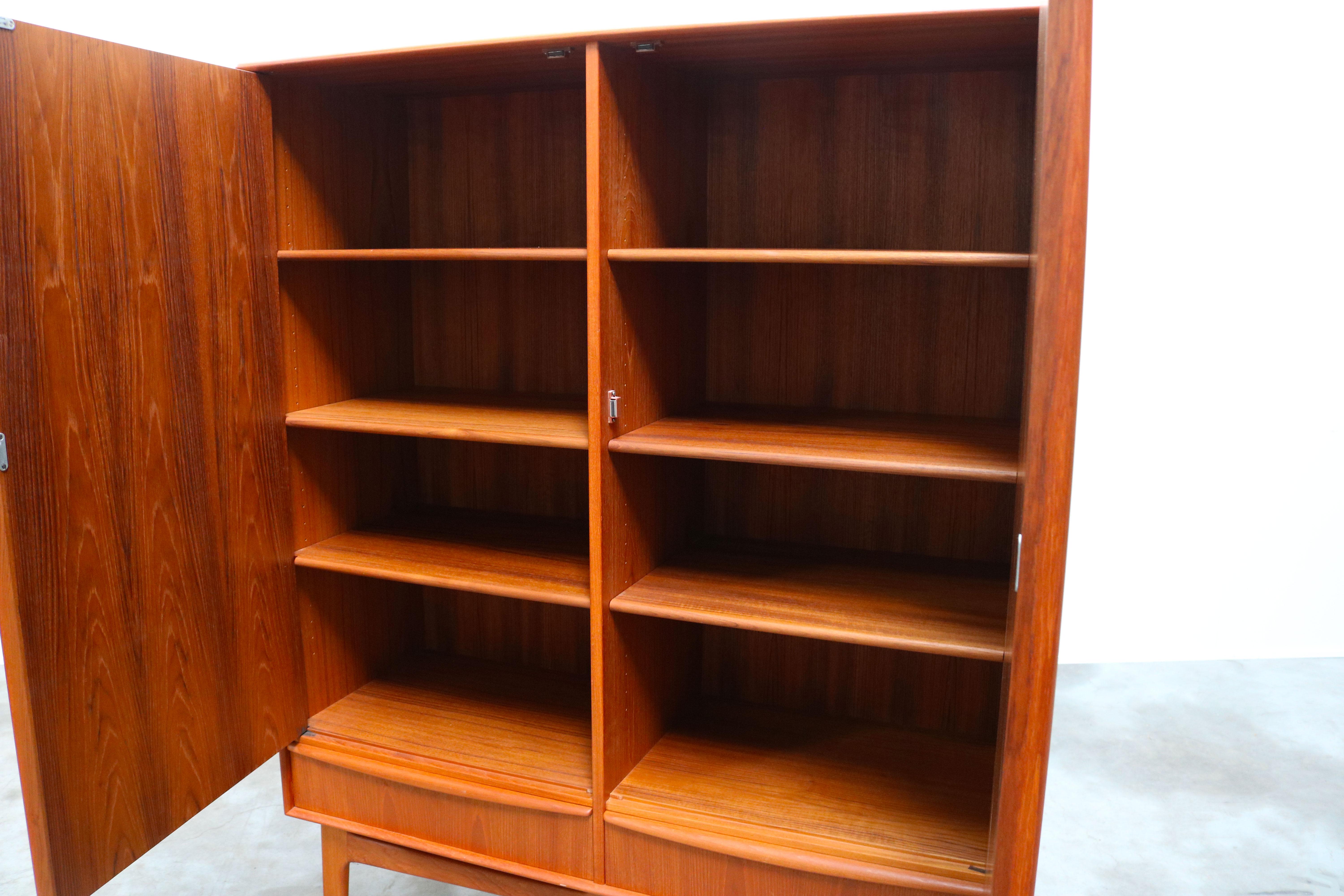 Mid-20th Century Danish Teak Highboard / Cabinet by Svend Aage Madsen for K. Knudsen & Son 1950s