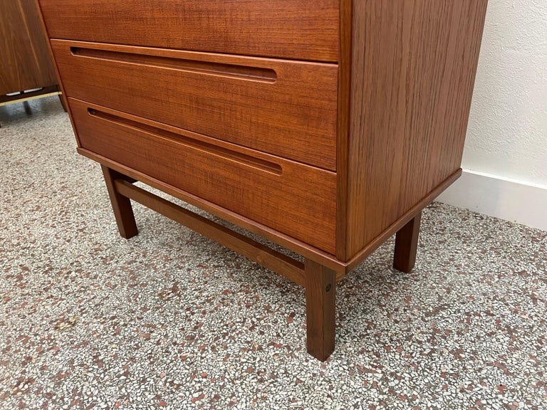 Danish Teak Highboy Dresser by Nils Jonsson For Sale at 1stDibs