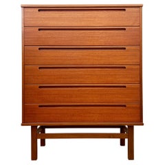 Danish Teak Highboy Dresser by Nils Jonsson