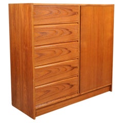 Dänische Teakholz Highboy Magna Kommode