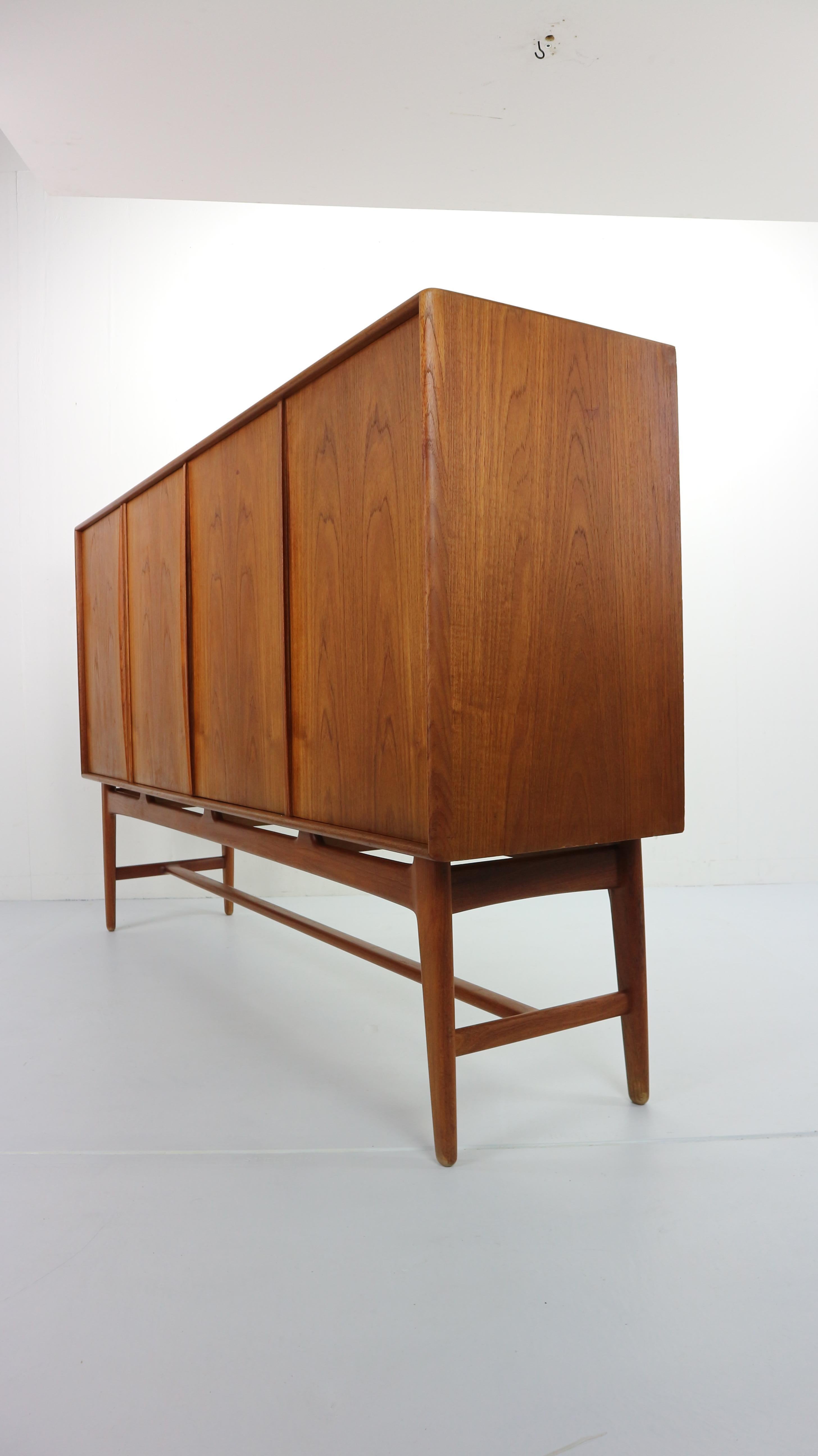 Danish Teak Hightboard by Svend Aage Madsen for K. Knudsen & Søn, 1950s 14