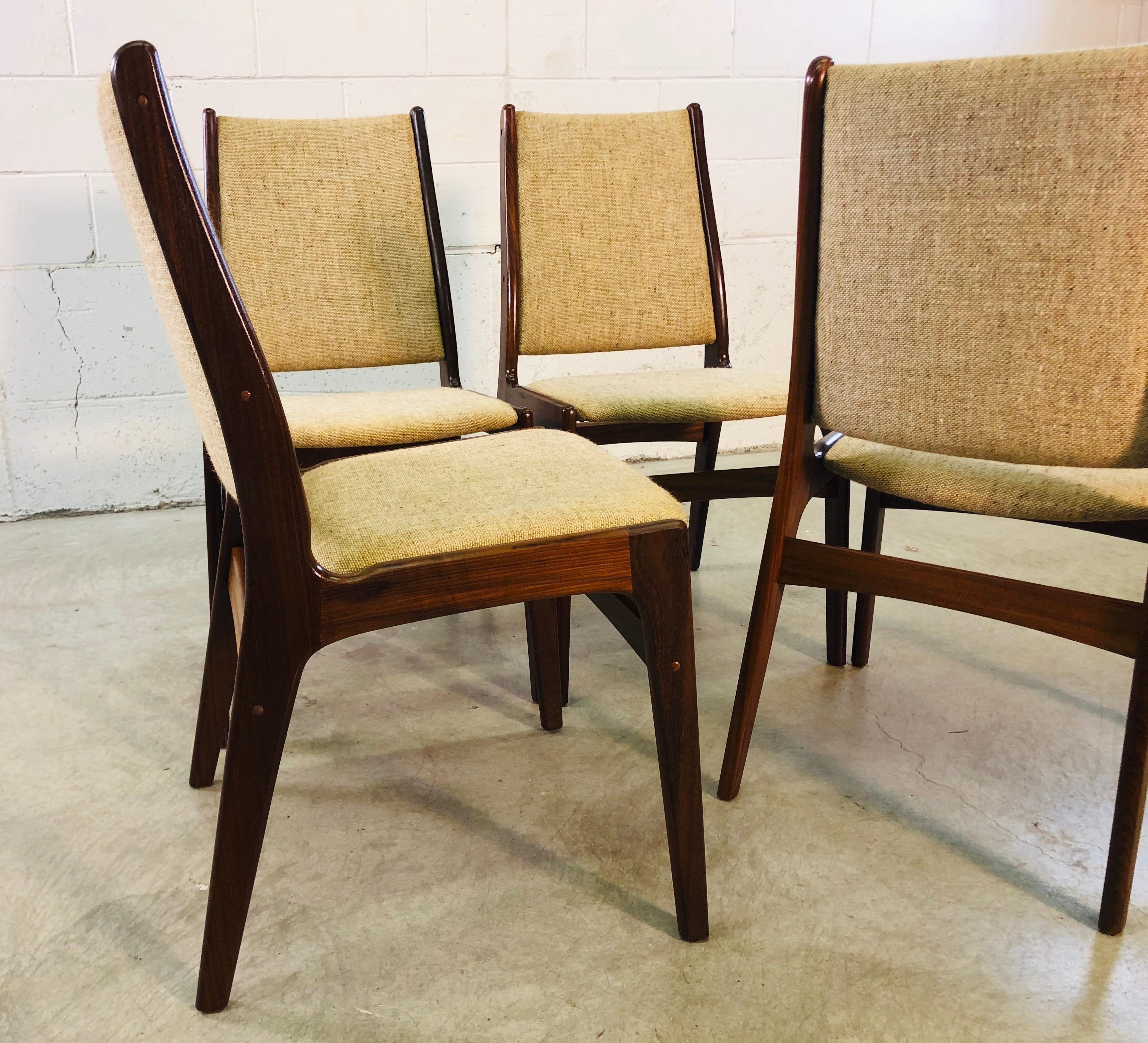 Danish Teak Johannes Anderson Dining Room Chairs, Set of 4 For Sale 1