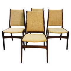 Danish Teak Johannes Anderson Dining Room Chairs, Set of 4