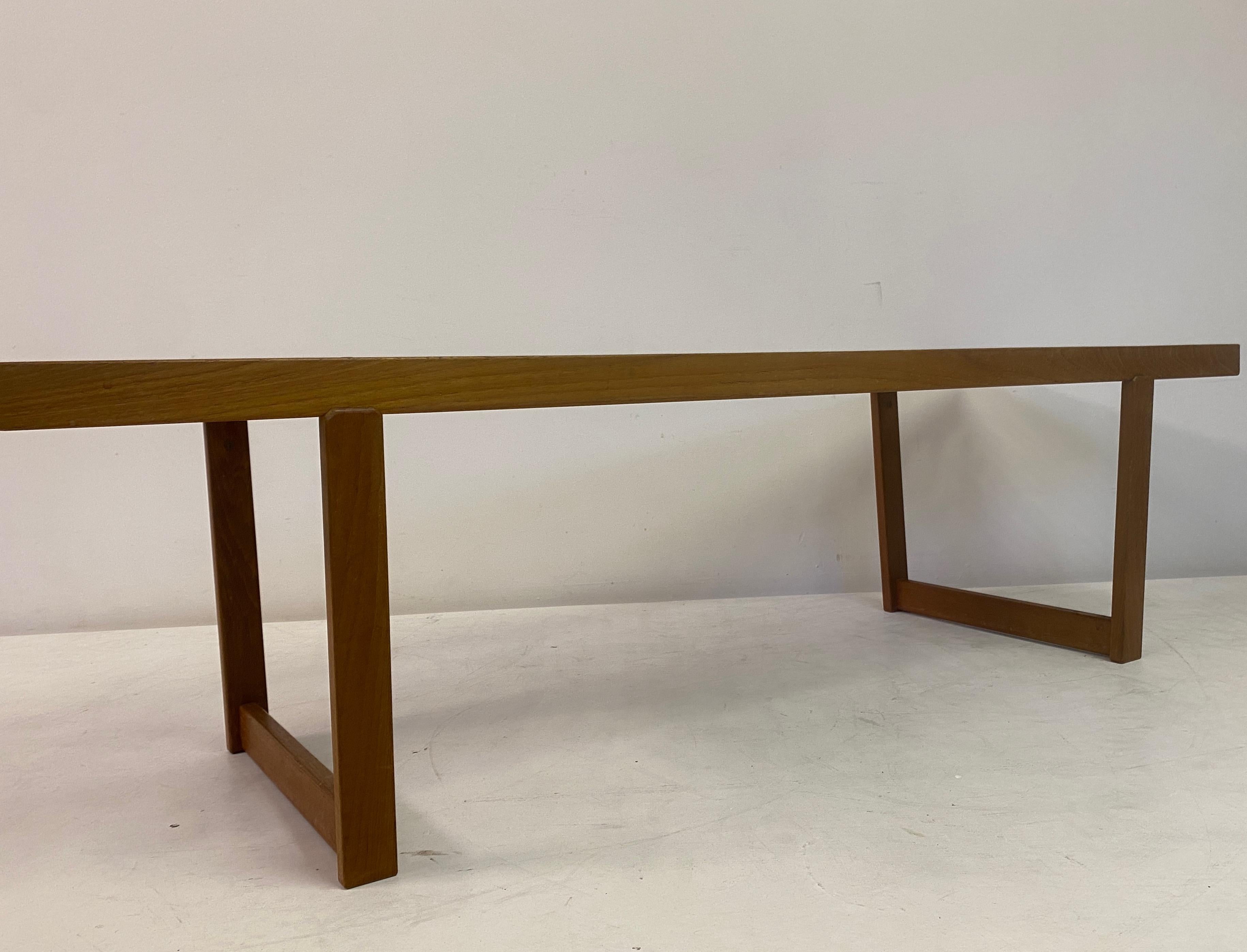 Danish Teak Lattice Bench or Coffee Table by Peter Lovig Nielsen 6