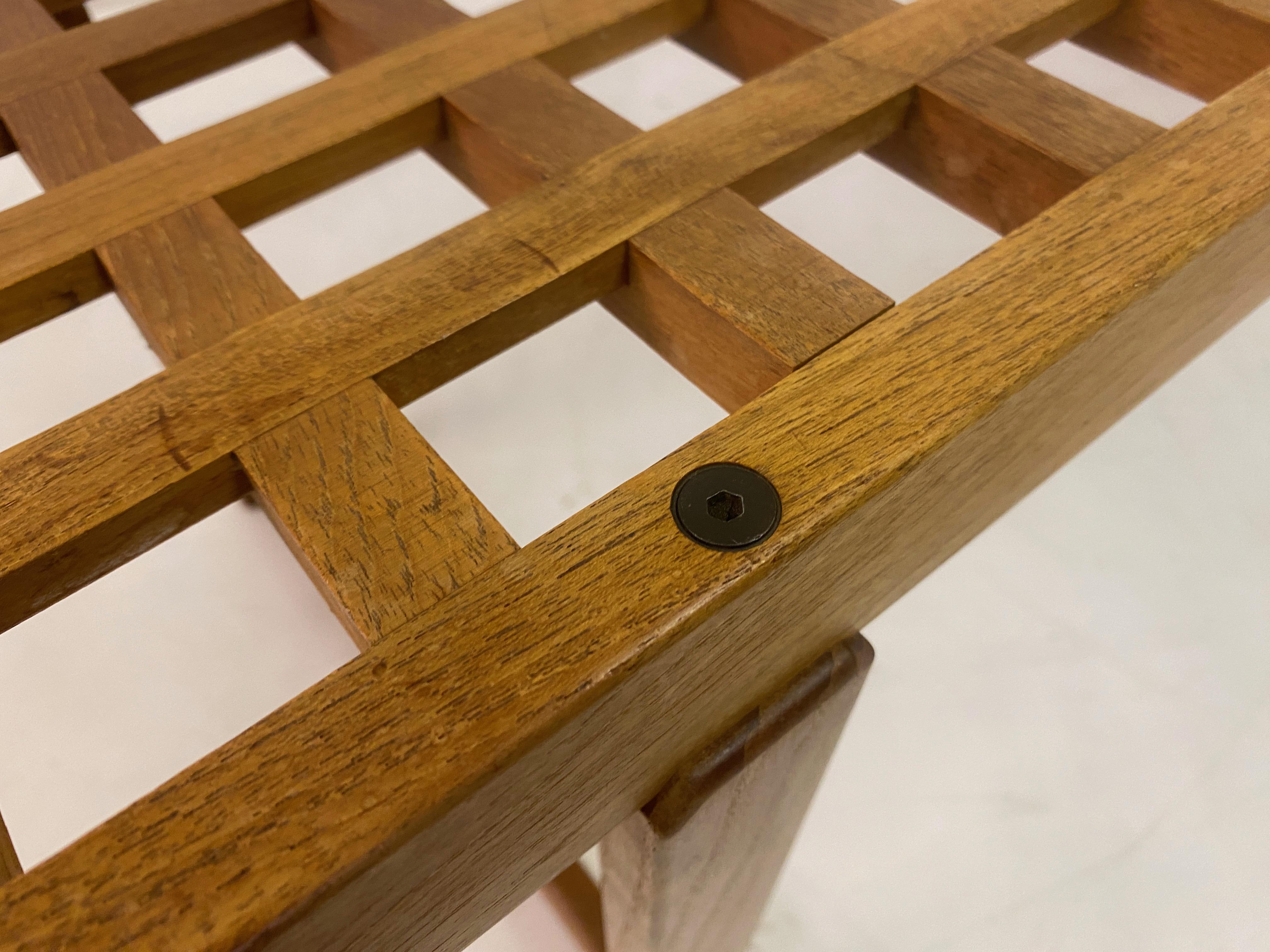 Danish Teak Lattice Bench or Coffee Table by Peter Lovig Nielsen 7