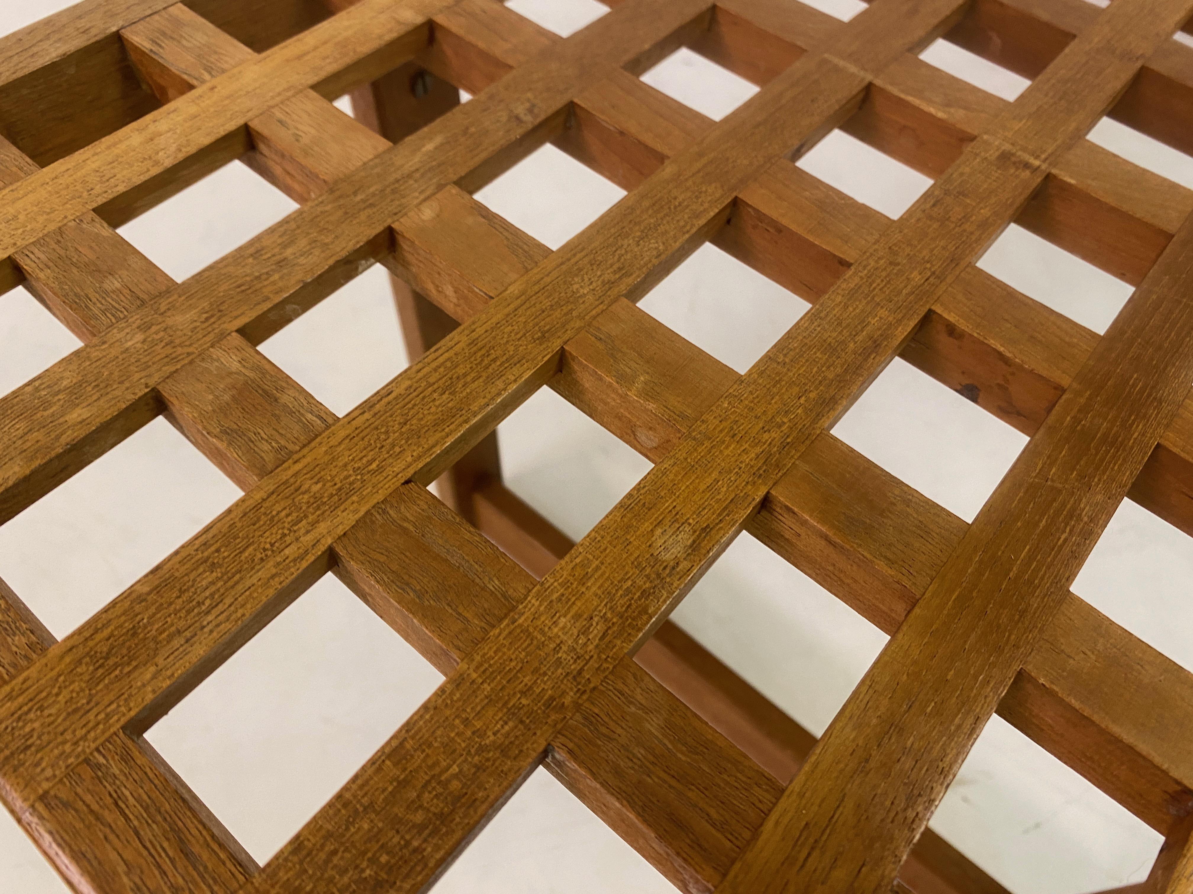 Danish Teak Lattice Bench or Coffee Table by Peter Lovig Nielsen 8