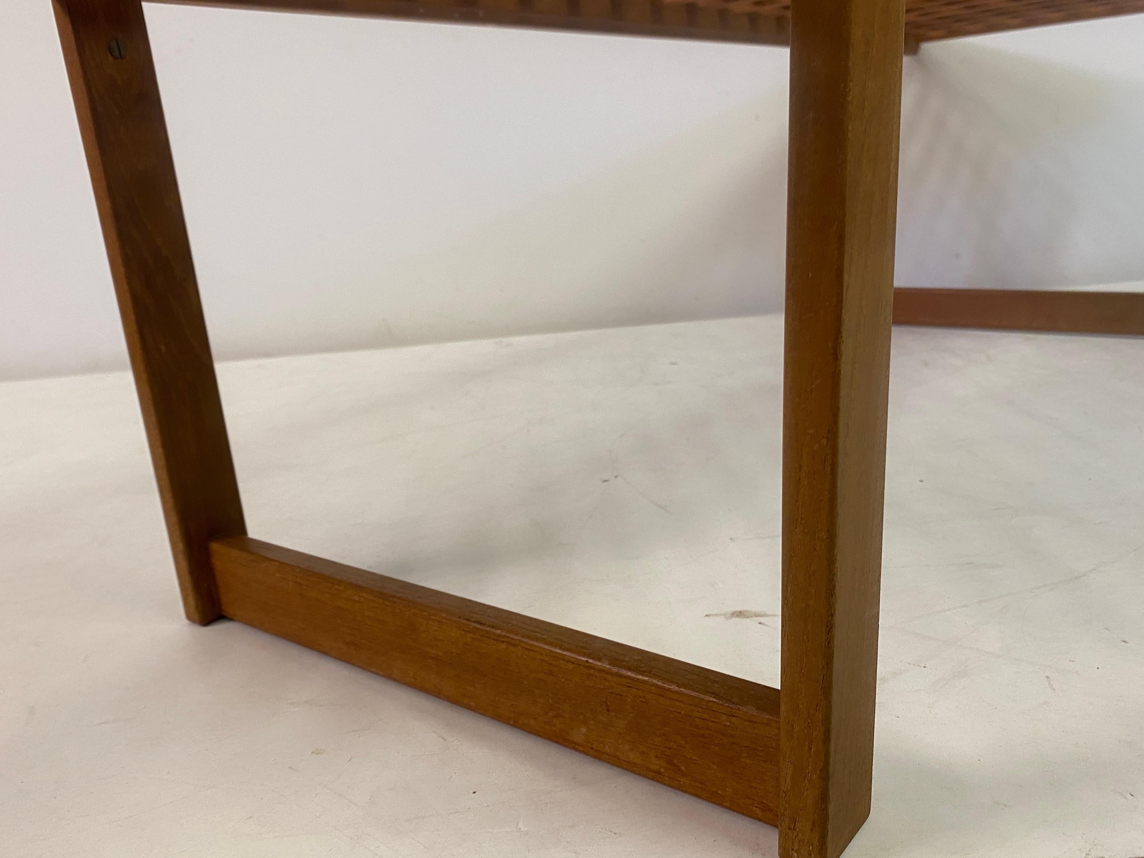 Danish Teak Lattice Bench or Coffee Table by Peter Lovig Nielsen 9
