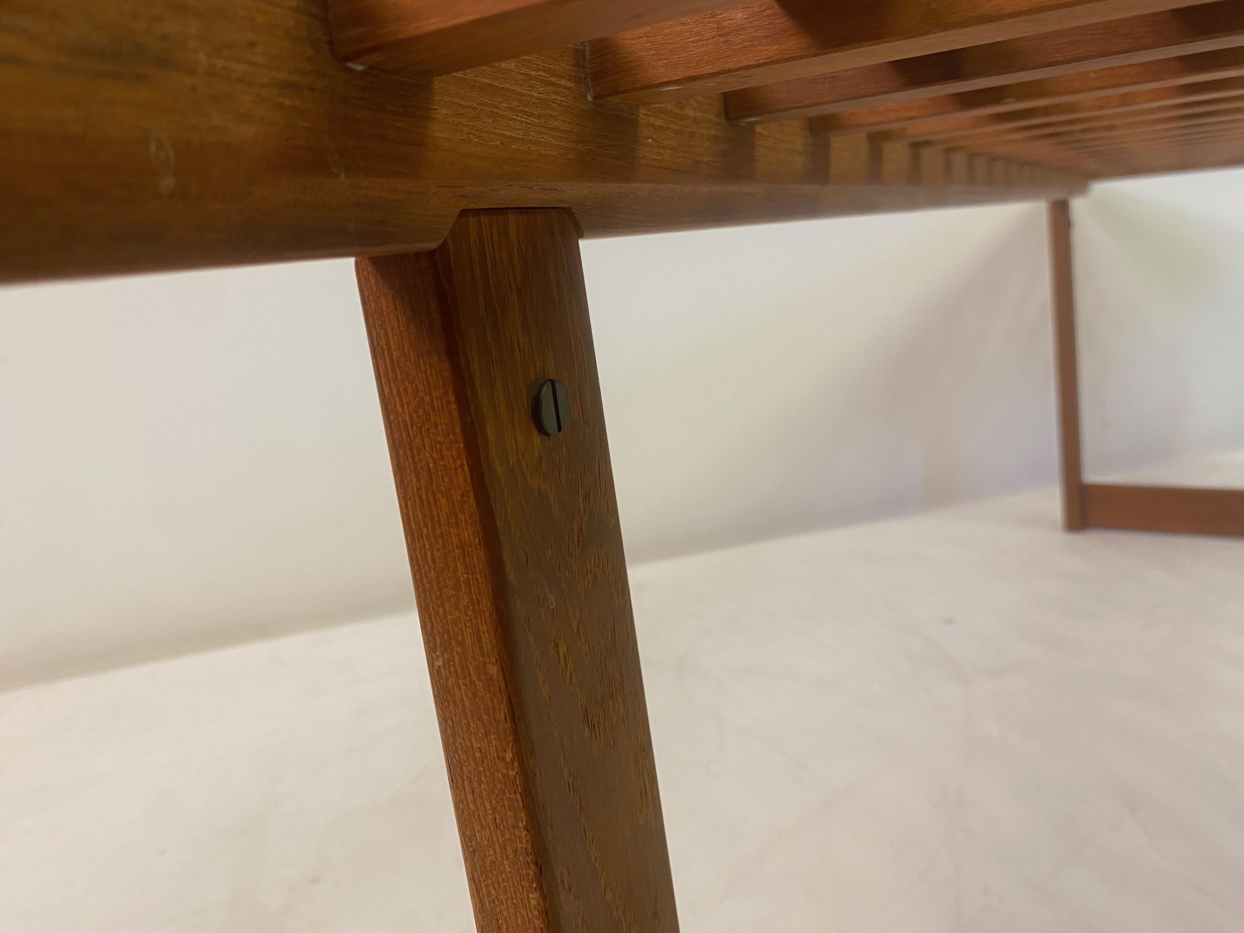 Danish Teak Lattice Bench or Coffee Table by Peter Lovig Nielsen 11