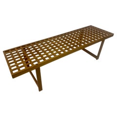 Danish Teak Lattice Bench or Coffee Table by Peter Lovig Nielsen