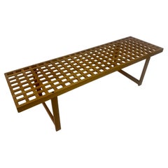 Danish Teak Lattice Bench or Coffee Table by Peter Lovig Nielsen