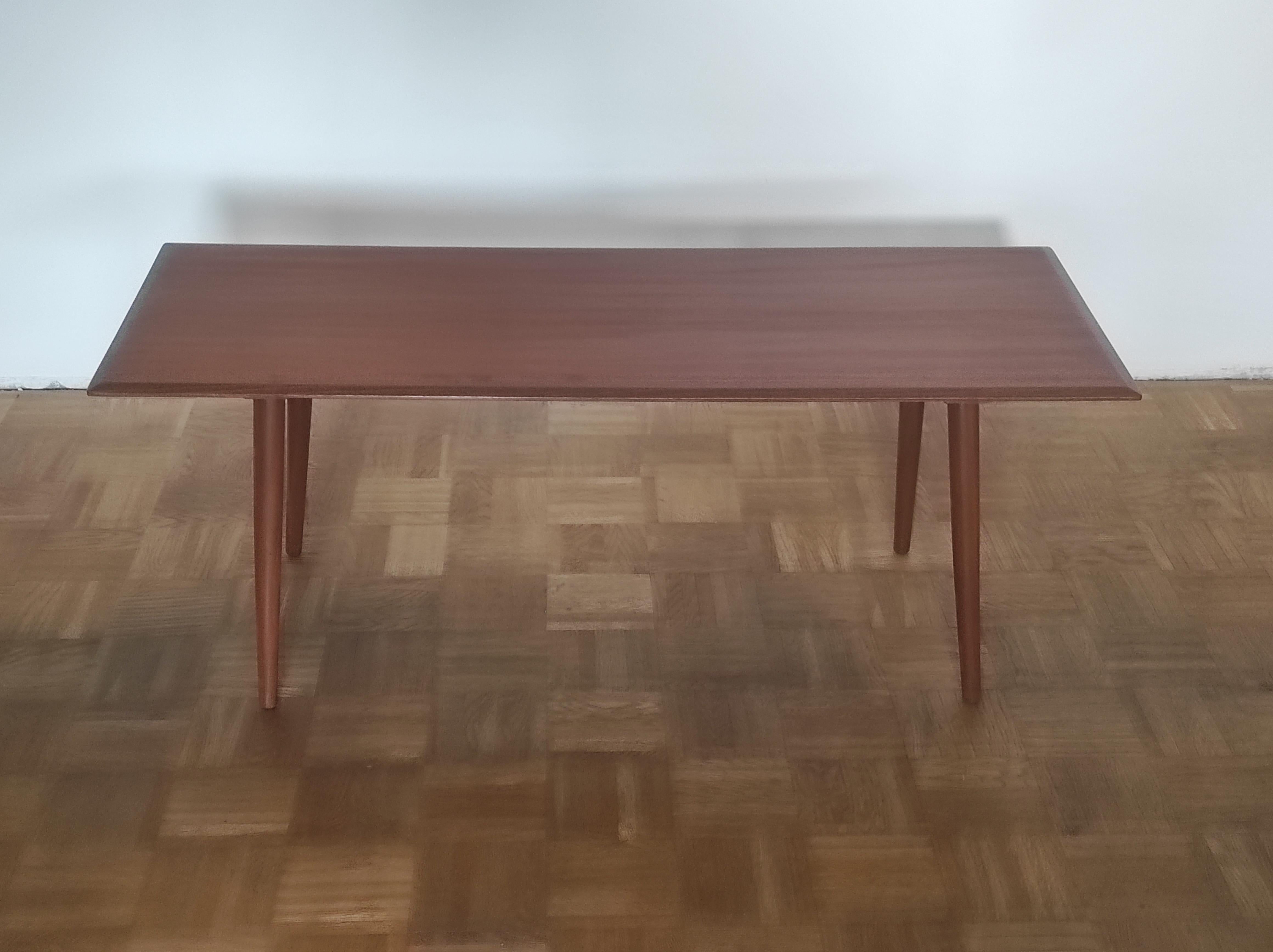 Mid-Century Modern Danish Teak Long Coffe Table 1960s For Sale