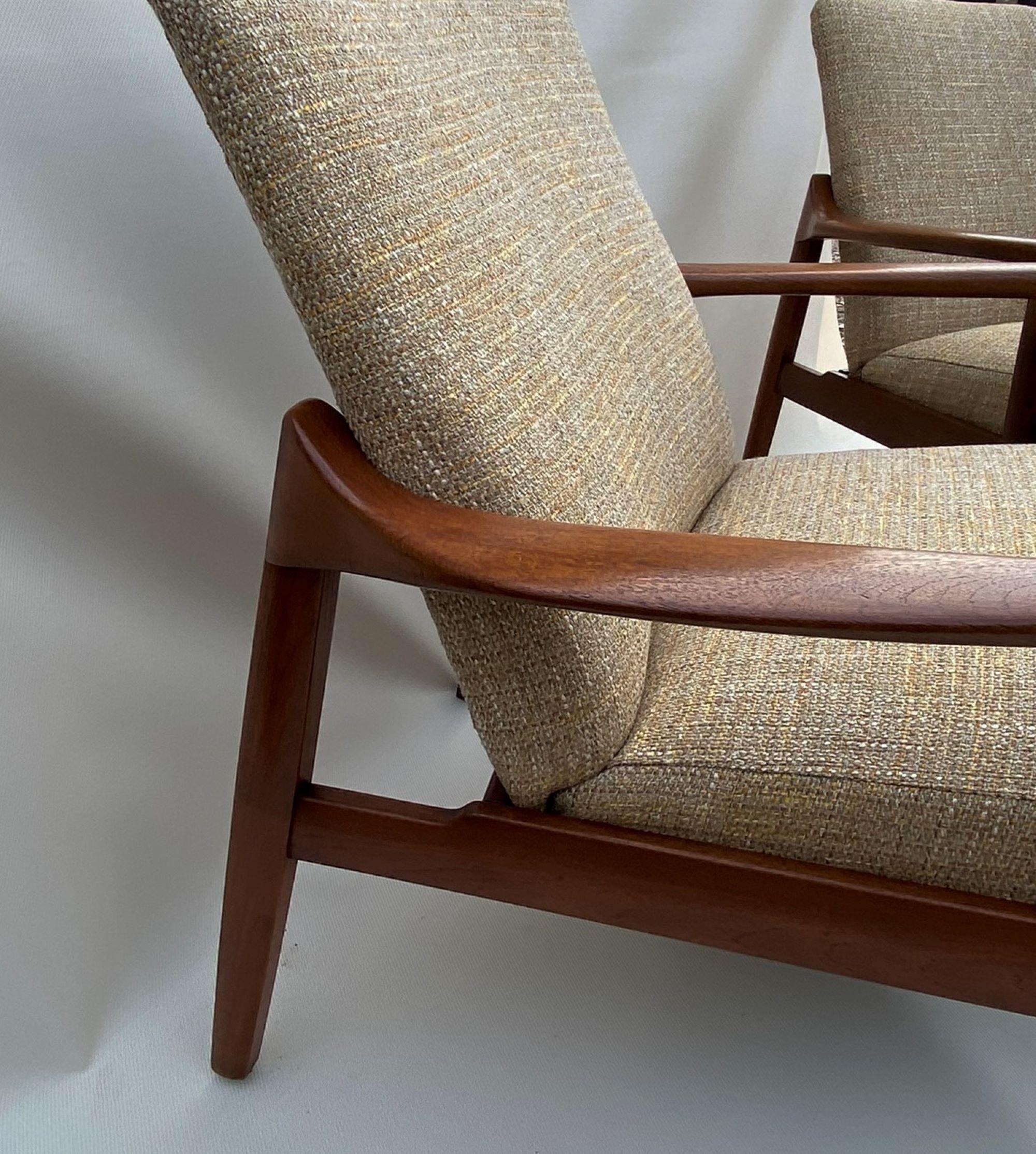 Danish Teak Lounge Chair by Tove and Edvard KindtLarsen for France and Son, Danish For Sale at