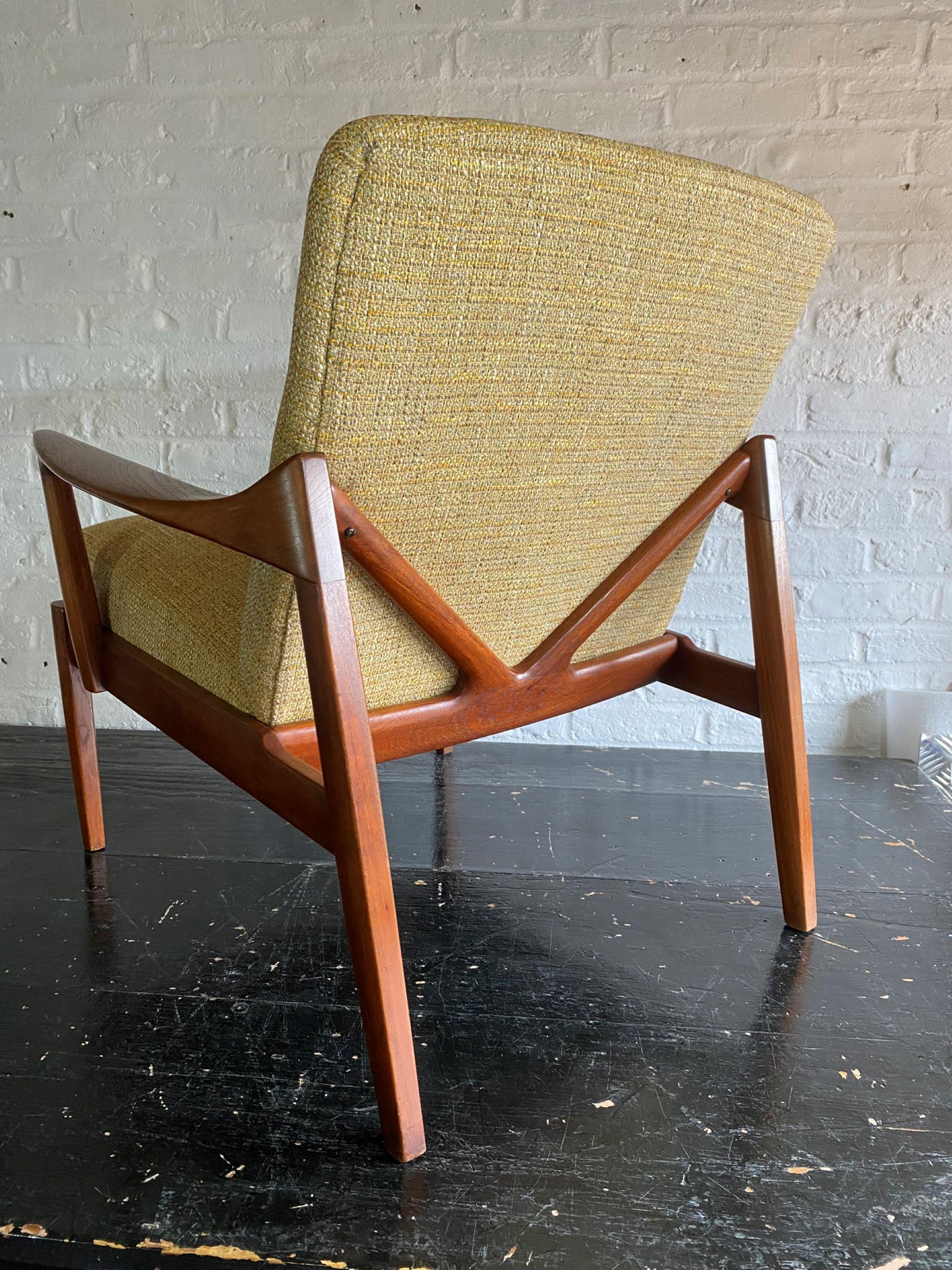Mid-20th Century Danish Teak Lounge Chair by Tove & Edvard Kindt-Larsen for France & Son, Danish