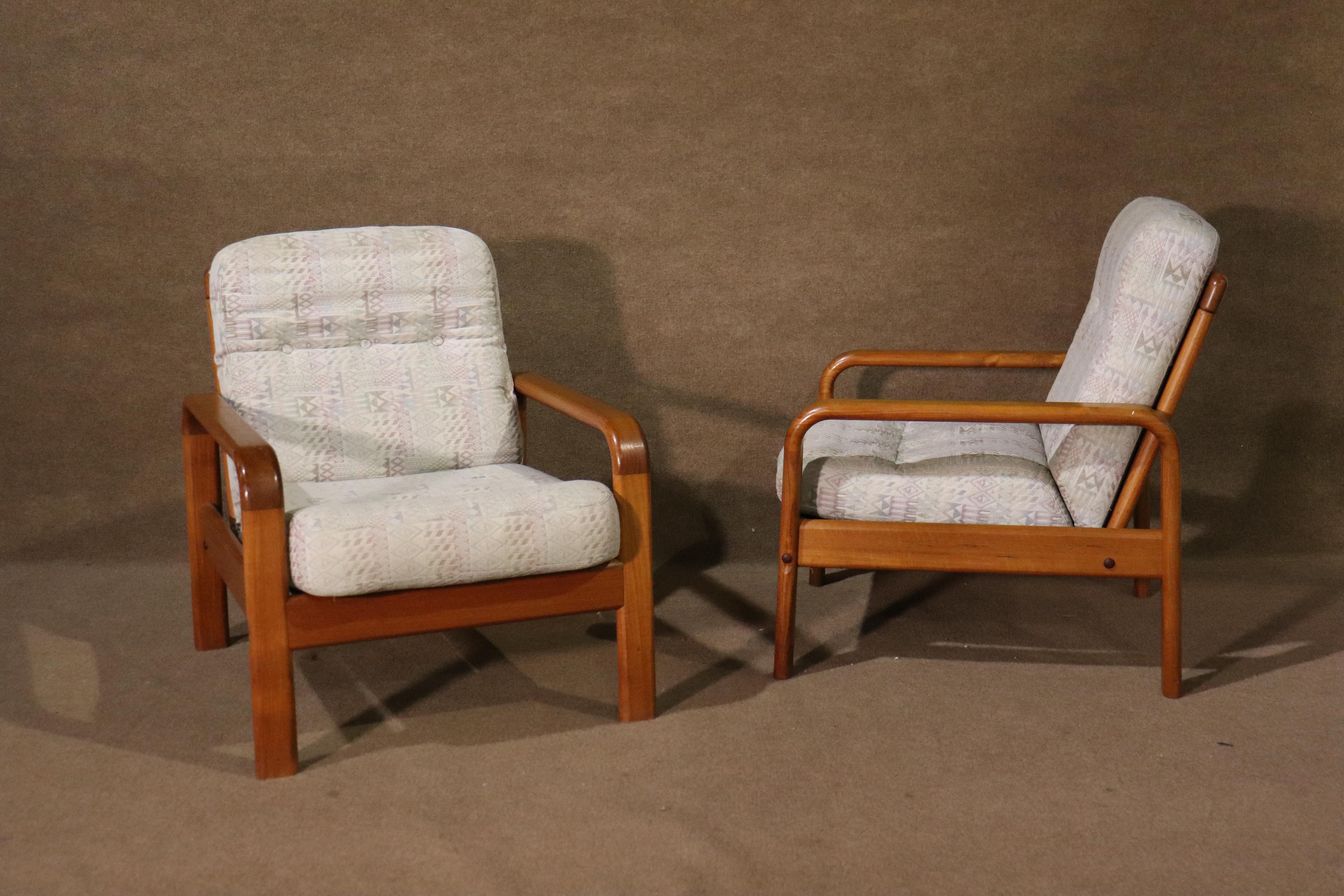 Danish Teak Lounge Chairs In Good Condition For Sale In Brooklyn, NY