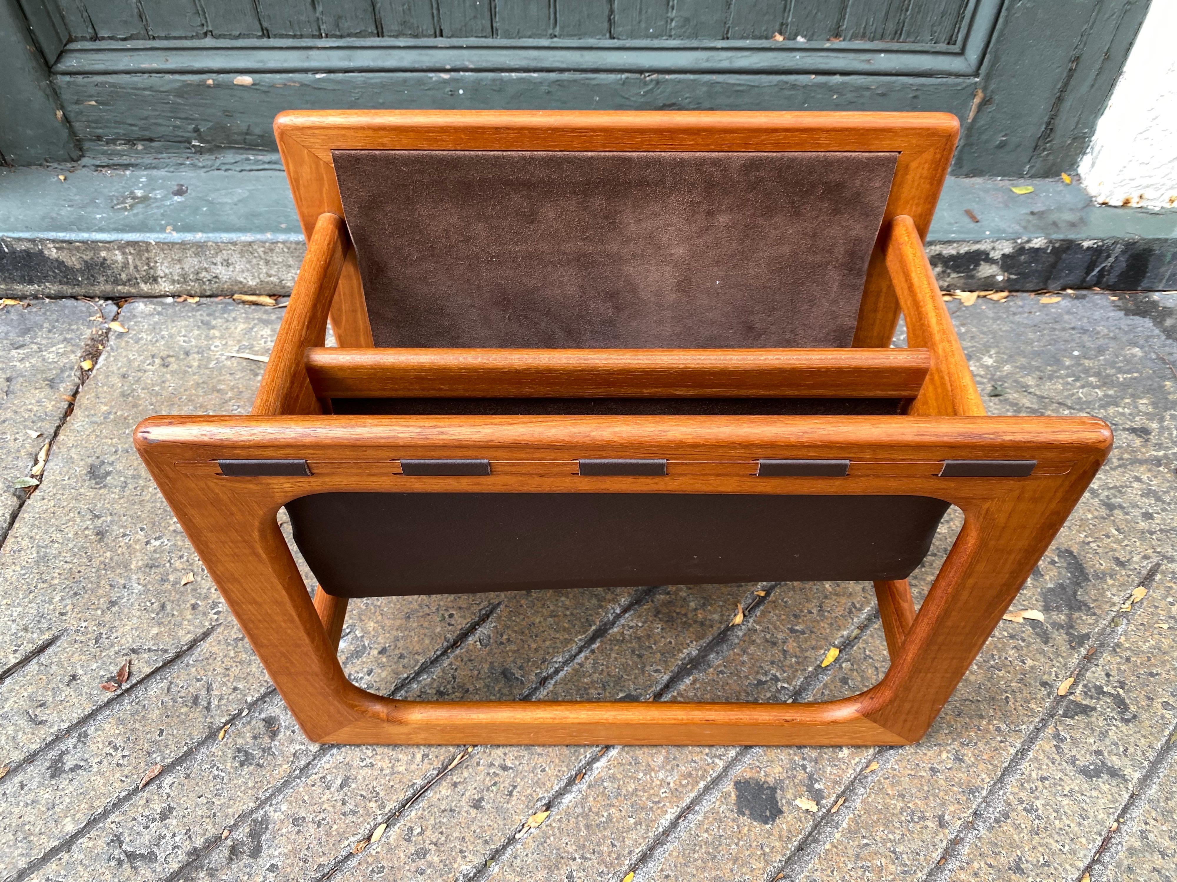 Scandinavian Modern Danish Teak Magazine Rack